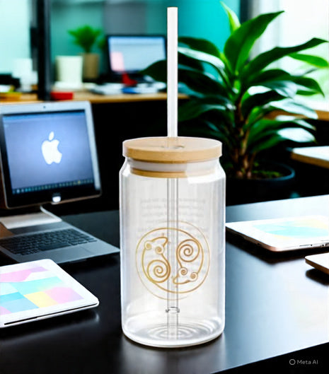 16oz tempered glass with Rat zodiac design – durable, stylish, and full of clever charm.