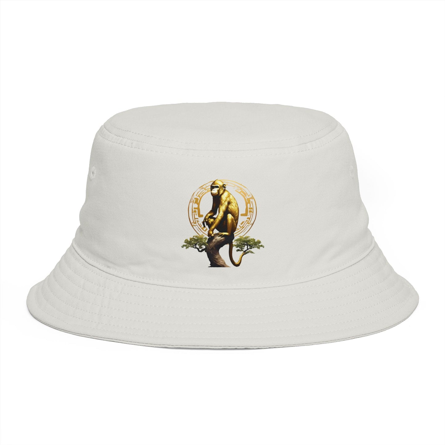 Golden Monkey Chinese Zodiac Bucket Hat – Symbol of Intelligence, Confidence & Prosperity 🐒