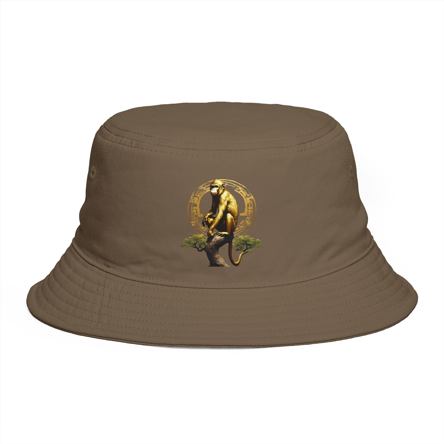 Golden Monkey Chinese Zodiac Bucket Hat – Symbol of Intelligence, Confidence & Prosperity 🐒