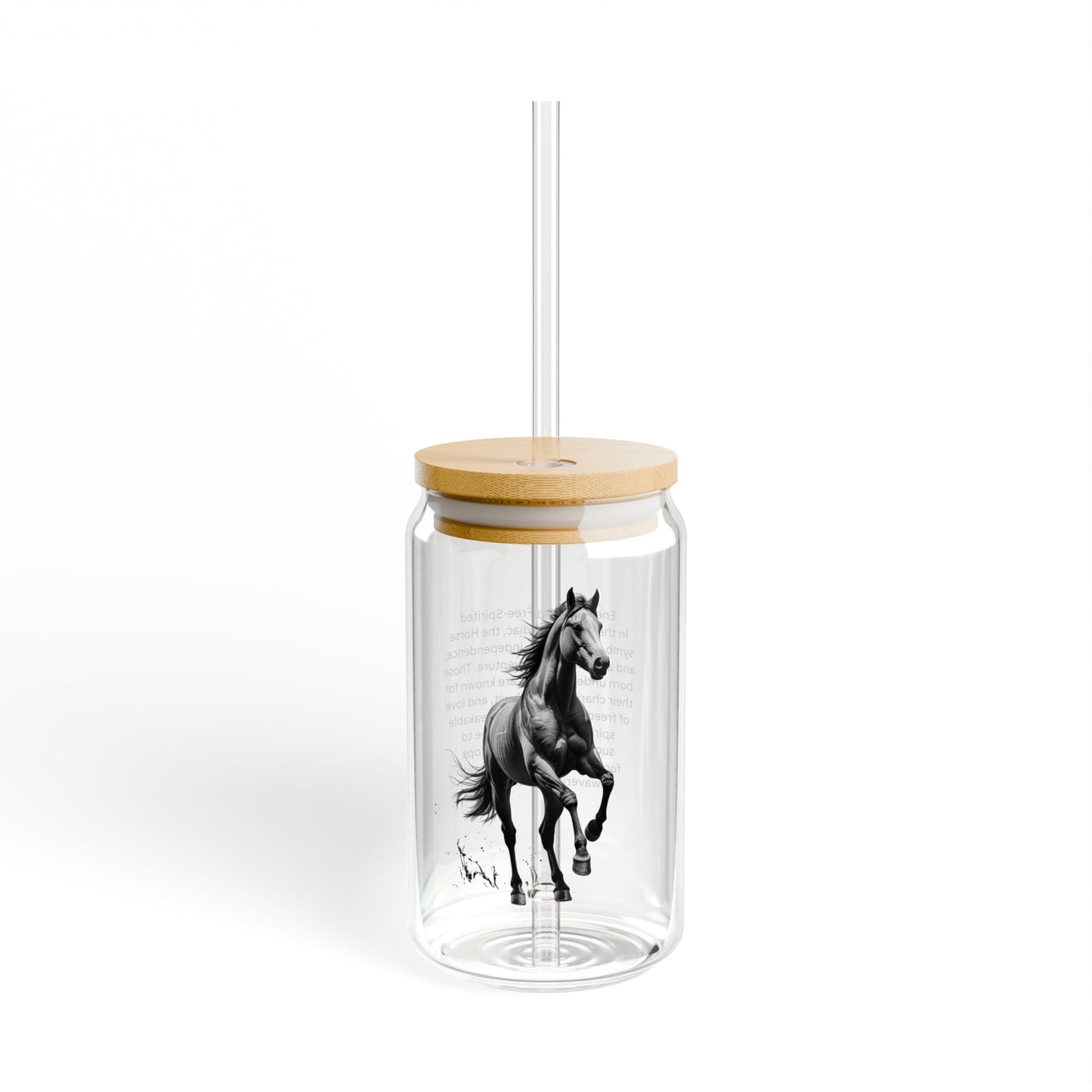 Horse Sipper Glass Chinese Horoscope 16oz