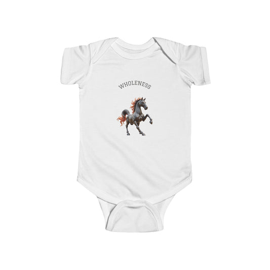 Wholeness Fire Horse Baby Onesie (2026–2027) – Personalized Zodiac Keepsake