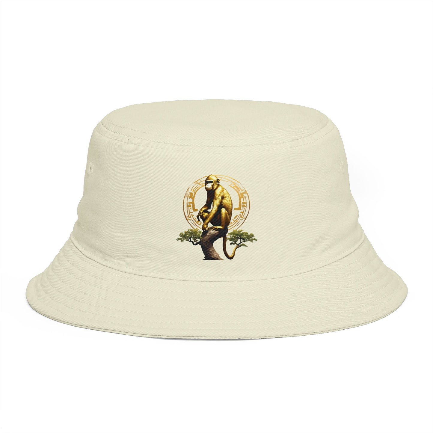 Golden Monkey Chinese Zodiac Bucket Hat – Symbol of Intelligence, Confidence & Prosperity 🐒