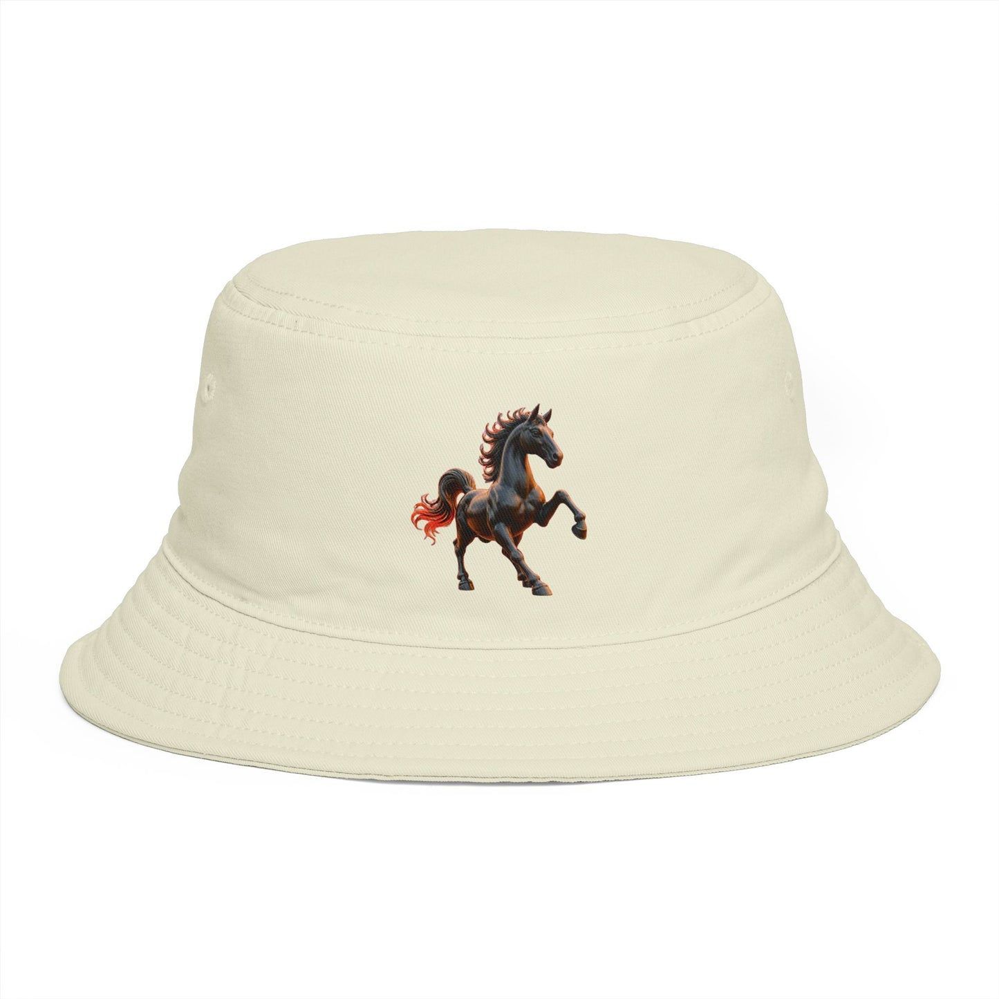 Horse Copy of Equestrian Horse Bucket Hat — Vintage Running Stallion Embroidered Hat