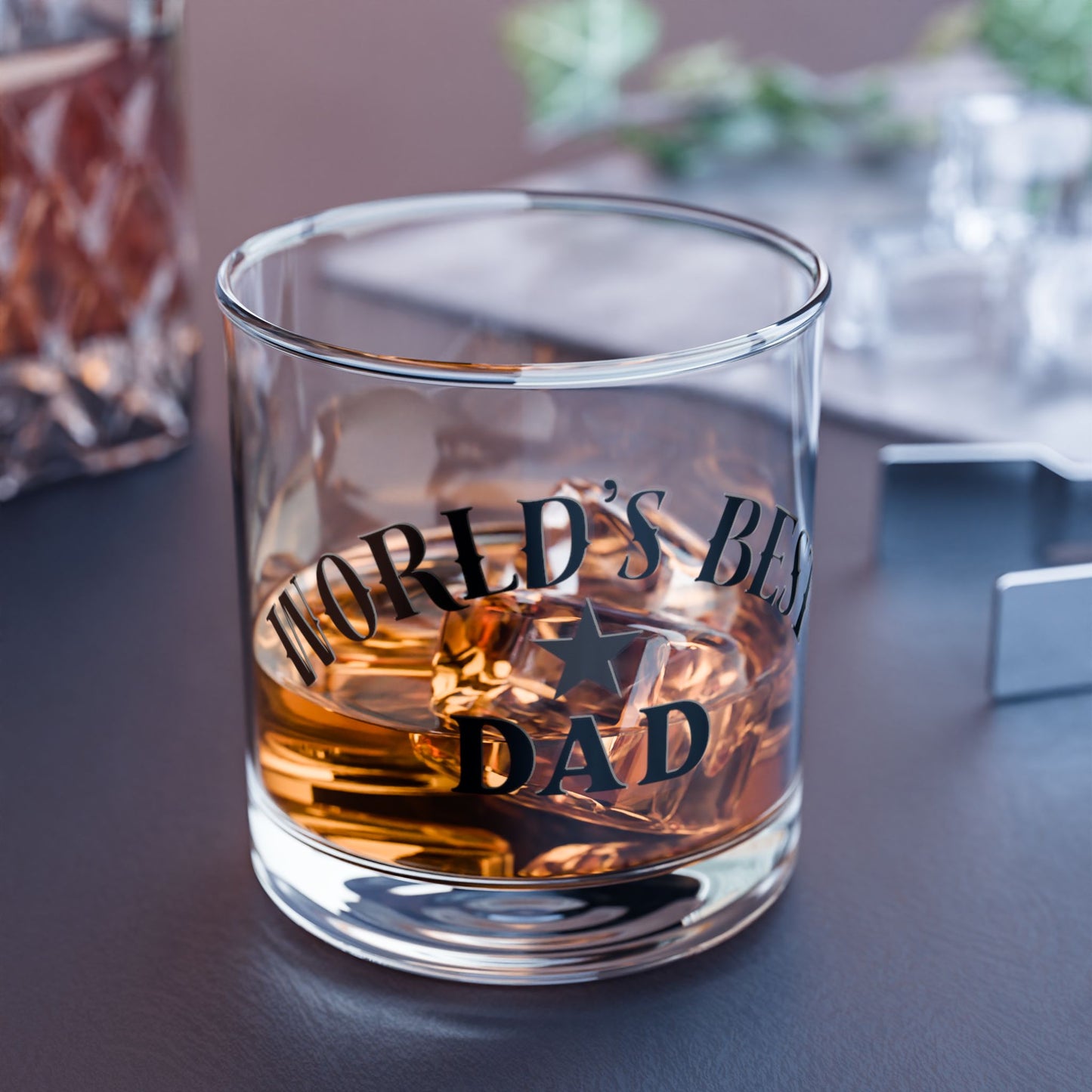 World’s Best Dad Personalized Whiskey Glass 🥃